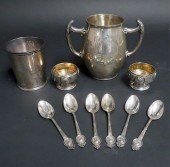 10 COIN & STERLING SILVER ITEM