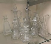 (10) Cut & pattern glass cruet