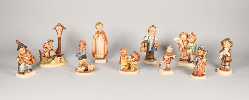 10 EARLY HUMMEL FIGURINES10 full