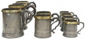 (10) ENGLISH PEWTER TANKARDS M