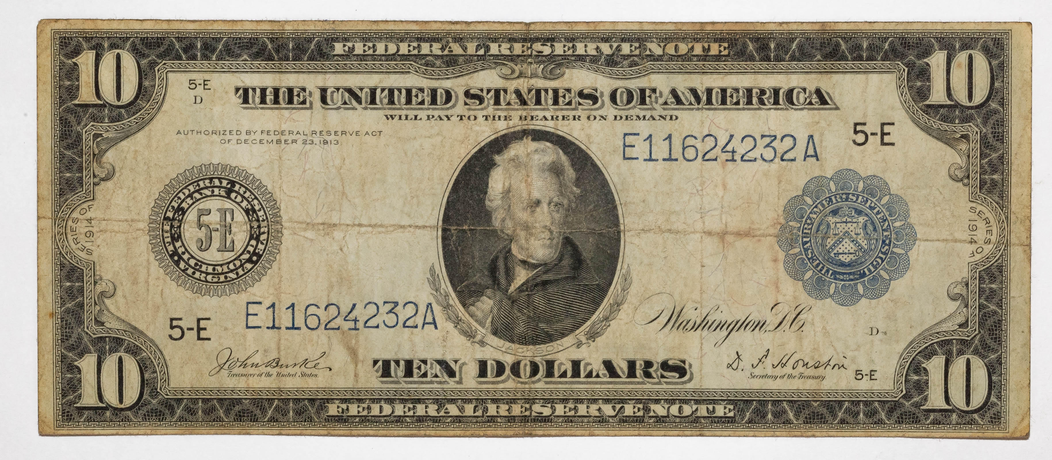 $10 FEDERAL RESERVE NOTE 1914