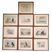 (10) FRAMED BRITISH CARICATURE