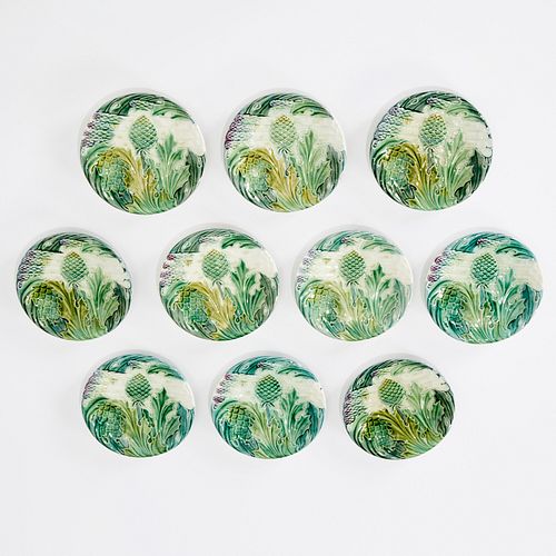 (10) FRENCH ART NOUVEAU MAJOLICA