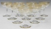(10) FRENCH BACCARAT GILT FLEU
