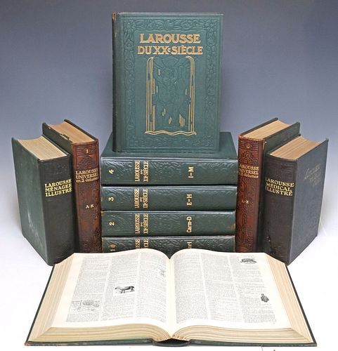 (10) FRENCH LEATHER-BOUND LIBRARY