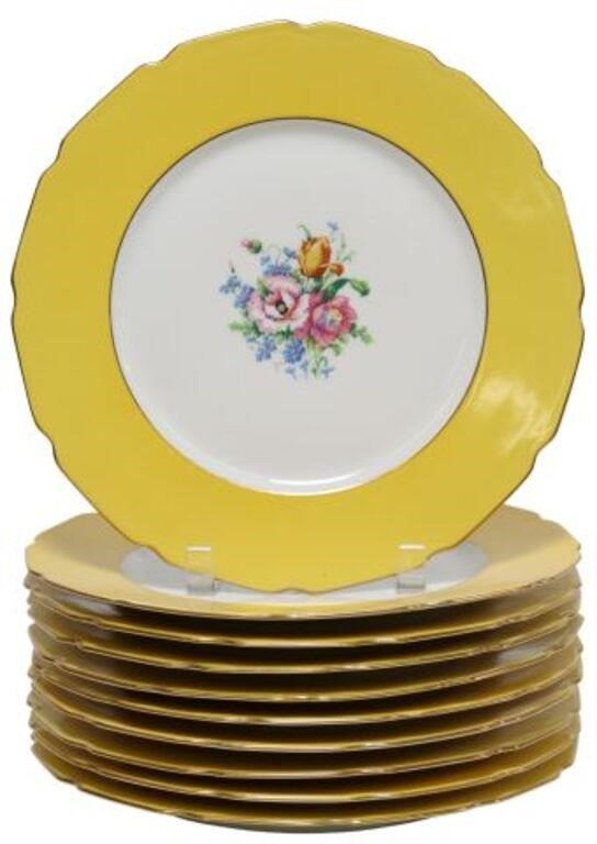 (10) FRENCH LIMOGES PORCELAIN