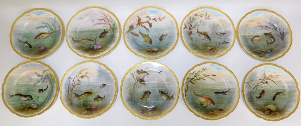 10 FRENCH MANSARD PORCELAIN
