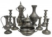 (10) FRENCH PEWTER CANDLESTICK