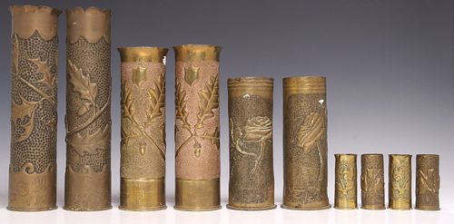 (10) FRENCH WWI-ERA TRENCH ART
