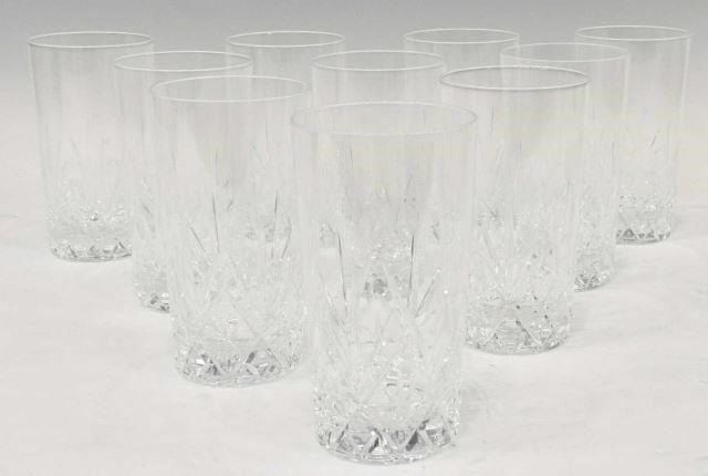 (10) GLASS HIGHBALL TUMBLERS(lot of