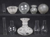 (10) Glass lamp parts, c/o fro