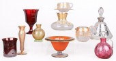 (10) Glass table items to incl