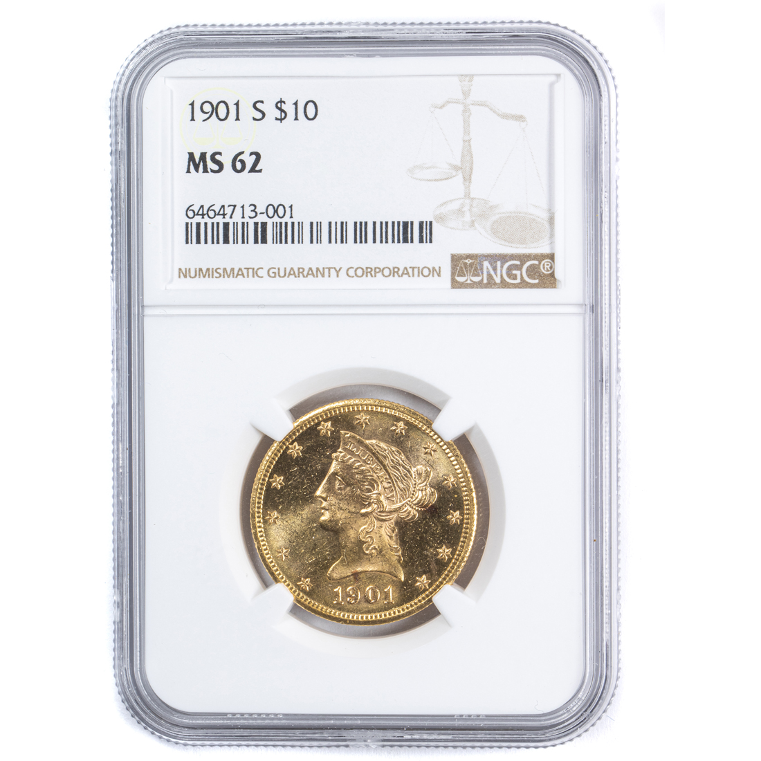 $10 GOLD LIBERTY HEAD EAGLE,