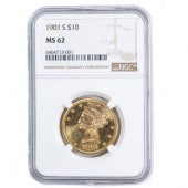 $10 GOLD LIBERTY HEAD EAGLE, 1