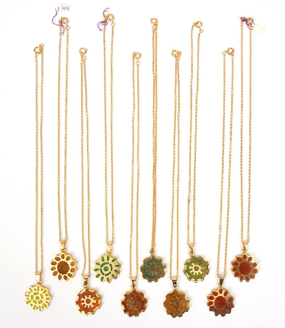 10 GOLD PLATE & ENAMEL BERNARD