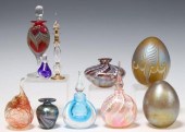 (10) HAND BLOWN ART GLASS BOTT