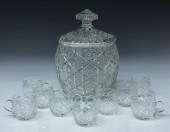 10) HEAVY HOBSTAR CUT CRYSTAL