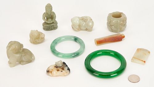 10 JADE FIGURALS & CARVINGS: