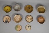 10 JAPANESE POTTERY BOWS & OIL
