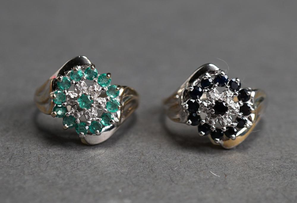 10-KARAT WHITE-GOLD AND BLUE
