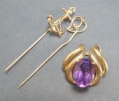 10-KARAT YELLOW-GOLD AMETHYST