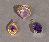 10-KARAT YELLOW-GOLD AND AMETH