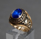 10-KARAT YELLOW-GOLD AND BLUE