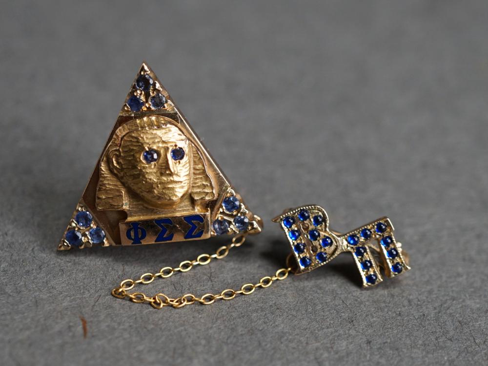 10-KARAT YELLOW-GOLD AND BLUE