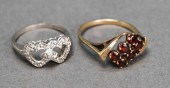 10-KARAT YELLOW-GOLD AND GARNE