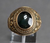 10-KARAT YELLOW-GOLD AND GREEN