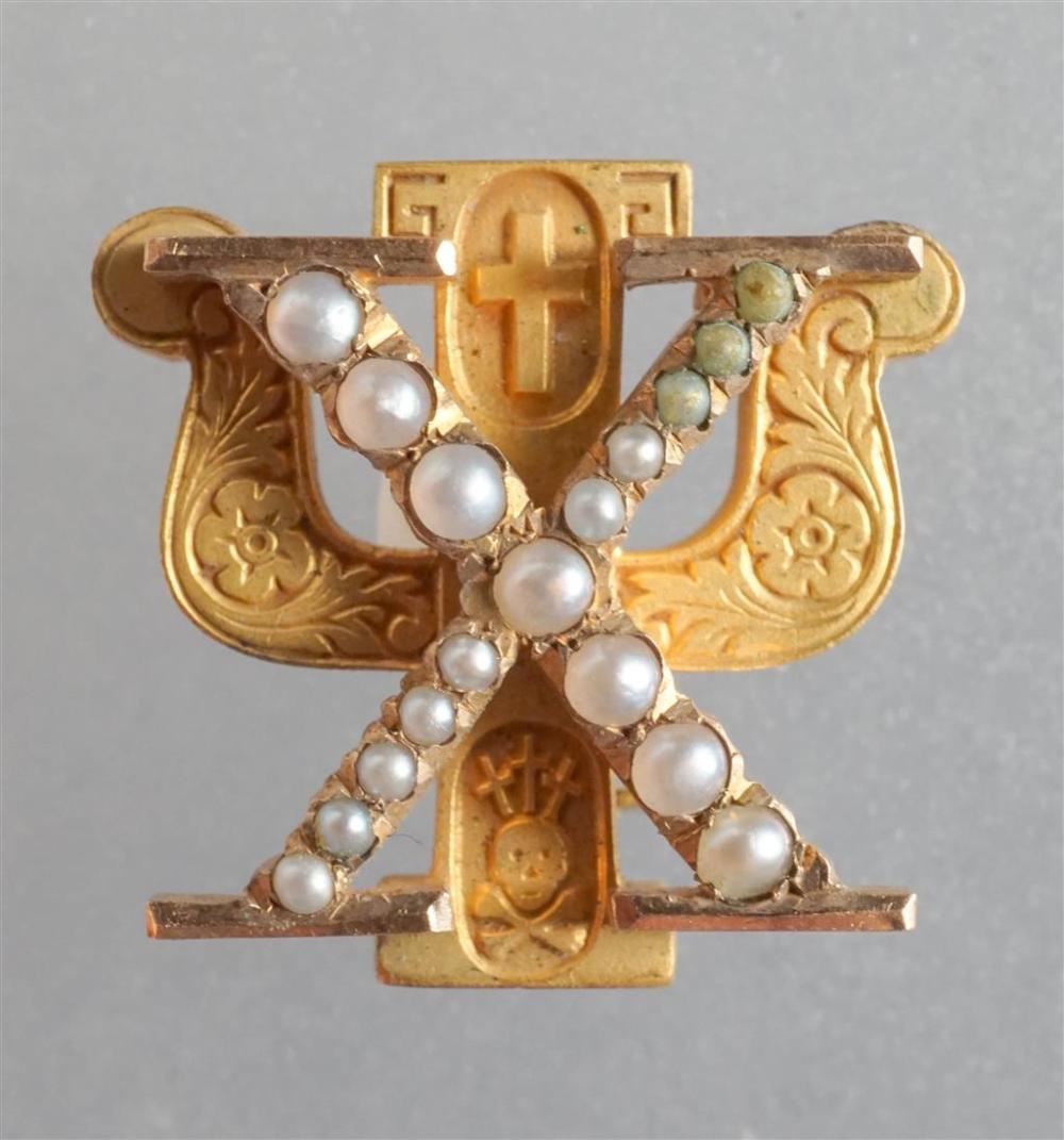 10-KARAT YELLOW-GOLD AND SEED PEARL