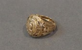 10-KARAT YELLOW-GOLD BLACK ENA