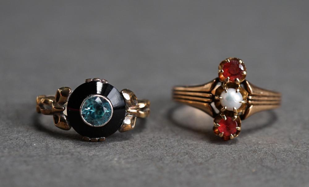 10-KARAT YELLOW-GOLD, BLUE ZIRCON