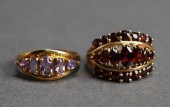 10-KARAT YELLOW-GOLD GARNET RI