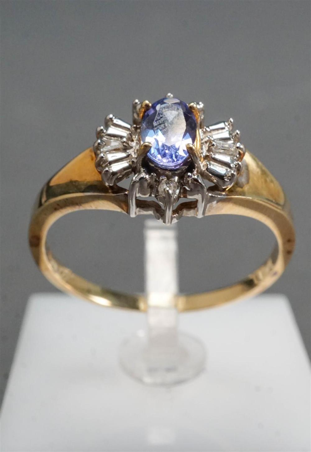 10-KARAT YELLOW-GOLD, TANZANITE AND