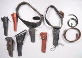 (10) Leather Holsters/Belts, (