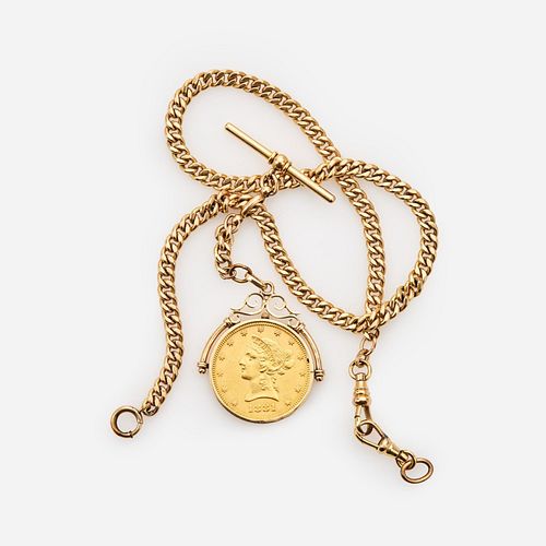 $10 LIBERTY GOLD COIN 1881, WATCH