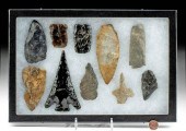10 MAYA CHERT & OBSIDIAN POINT