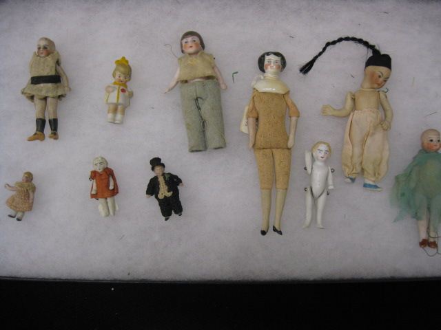 10 Miniature Antique Bisque &