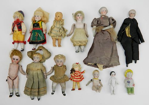 10 MINIATURE BISQUE DOLLS10