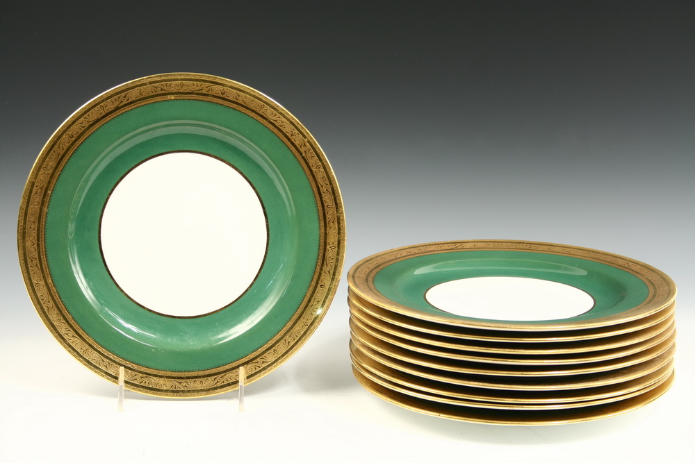 (10) MINTON PLATES - Embossed