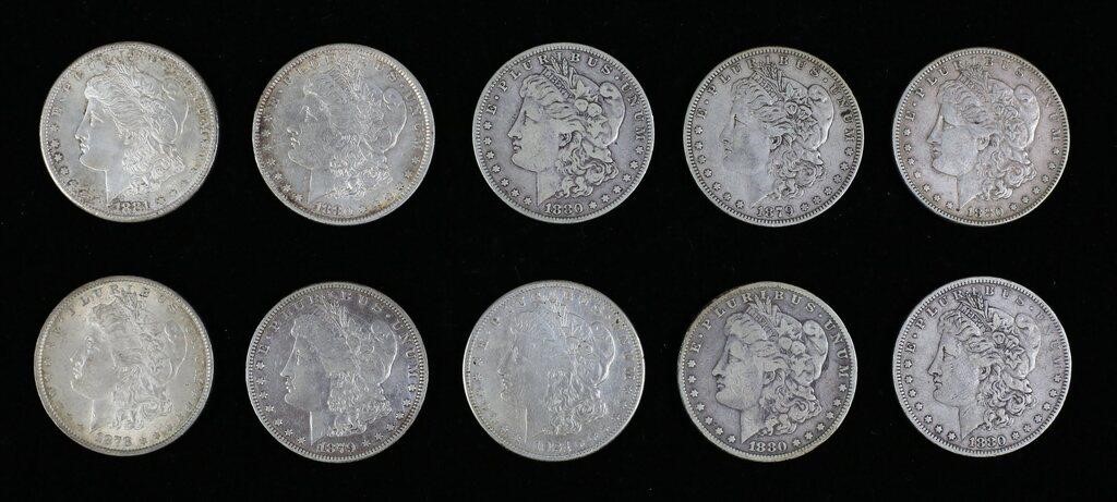 10 MORGAN SILVER DOLLARS1 1878