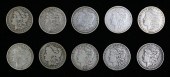 10 MORGAN SILVER DOLLARS1 1889