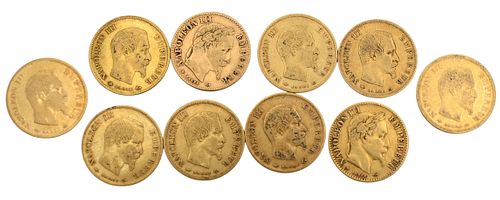 10 NAPOLEON III GOLD COINS10