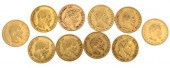 10 NAPOLEON III GOLD COINS10 N