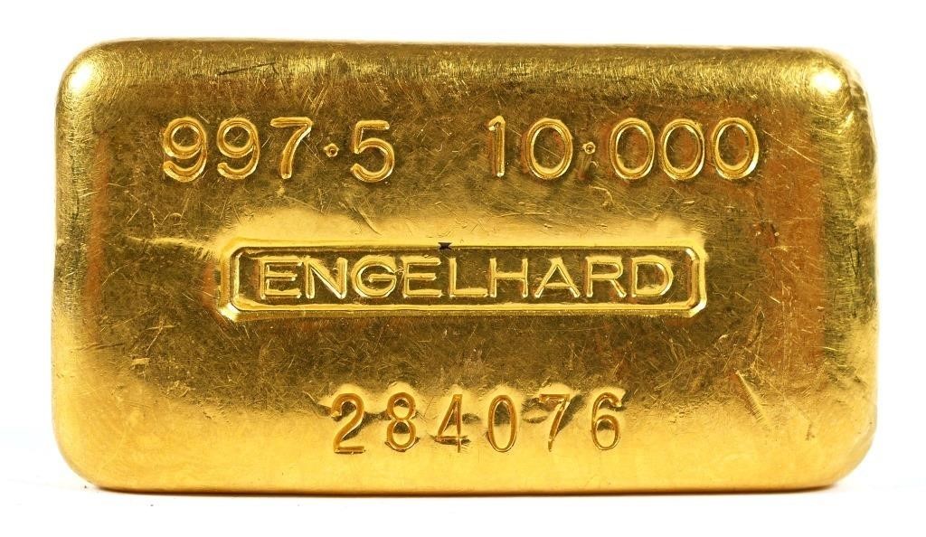 10 OUNCE GOLD ENGLEHARD BAR