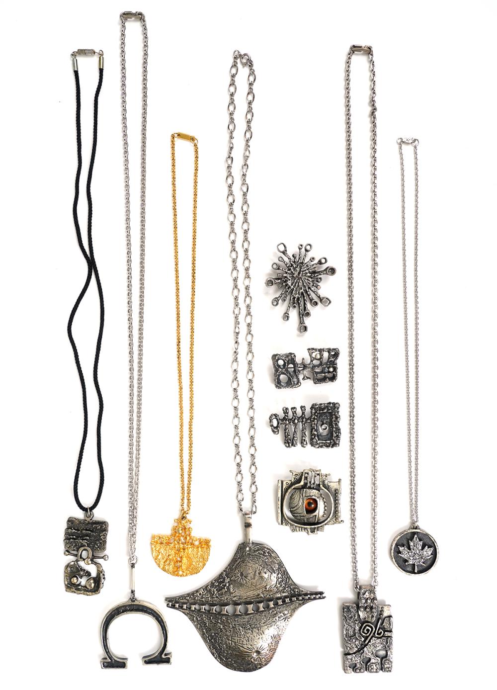 10 PC. GUY VIDAL PENDANTS & PINSGuy