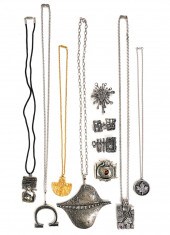 10 PC. GUY VIDAL PENDANTS & PI