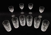 10 PC. LOT OF CRYSTAL GLASSWAR
