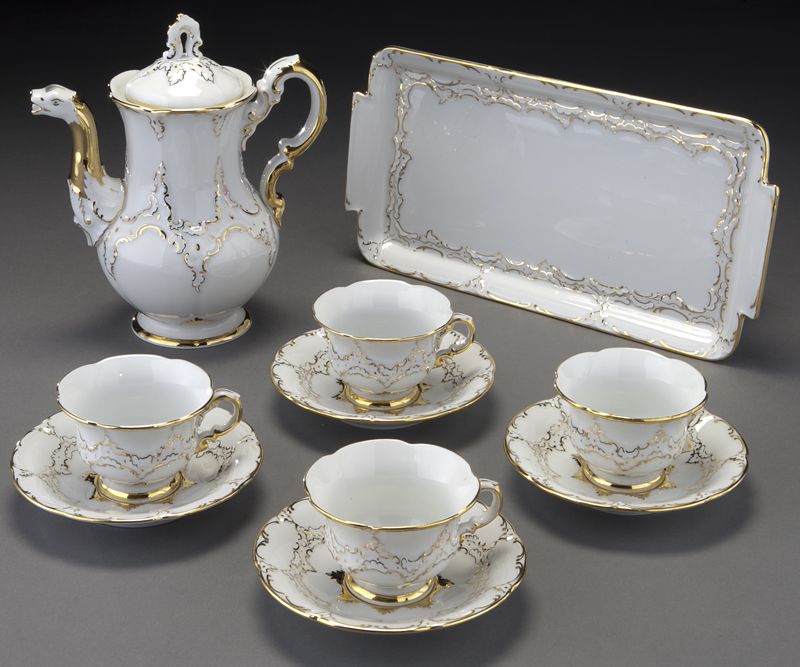 10 Pc. Meissen gilt porcelain